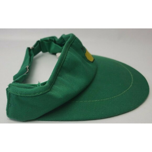 Vintage Masters Golf Green Visor Union Made In USA Adjustable Strap Buckle - Picture 5 of 11